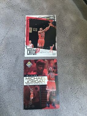 Michael Jordan #23 1997-98 #187 & 1998-99 #9 Bulls MVP Finals Upper Deck